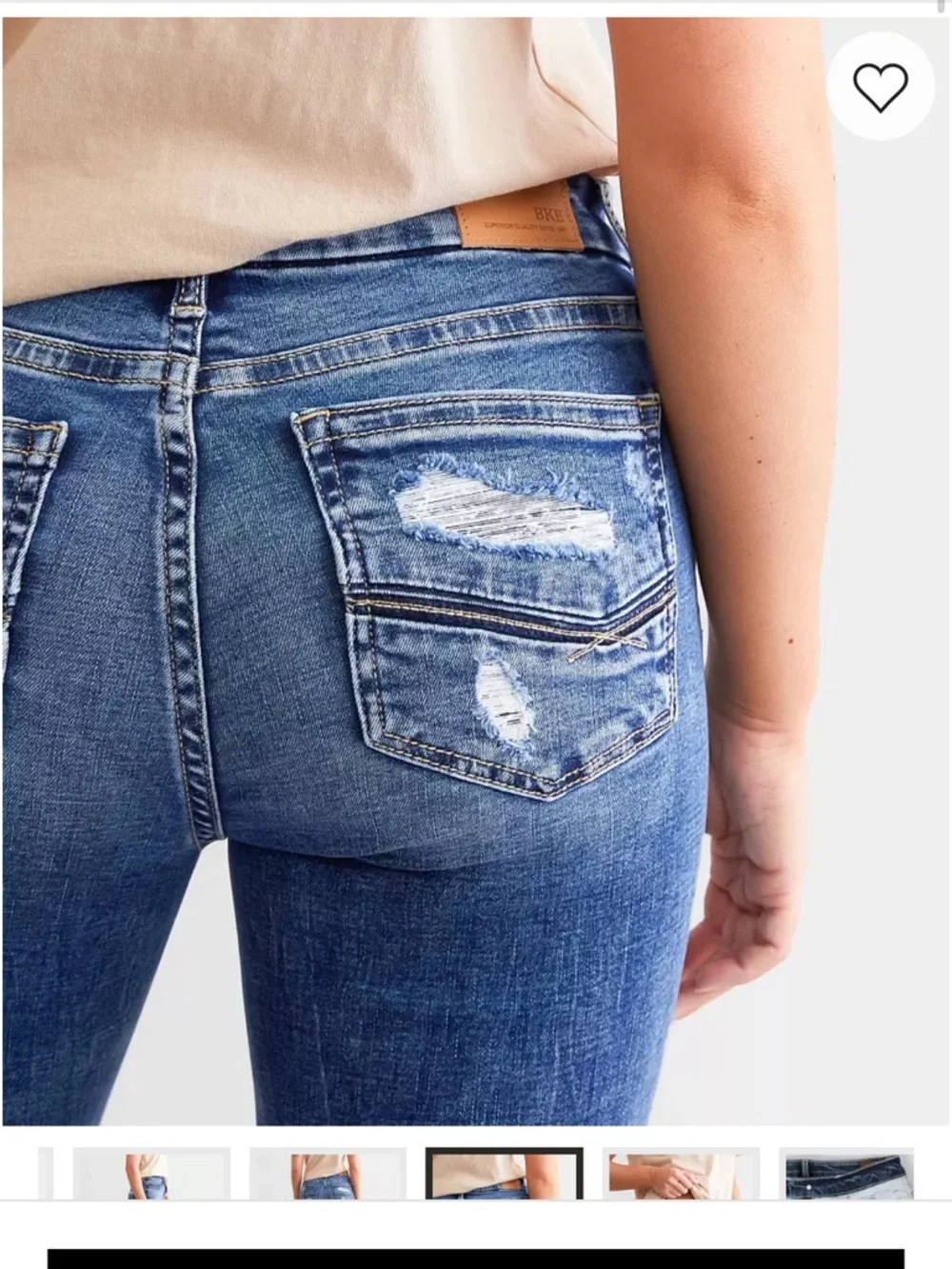 BKE Gabby Cuffed Stretch Capri Jeans - Picture 9 of 9